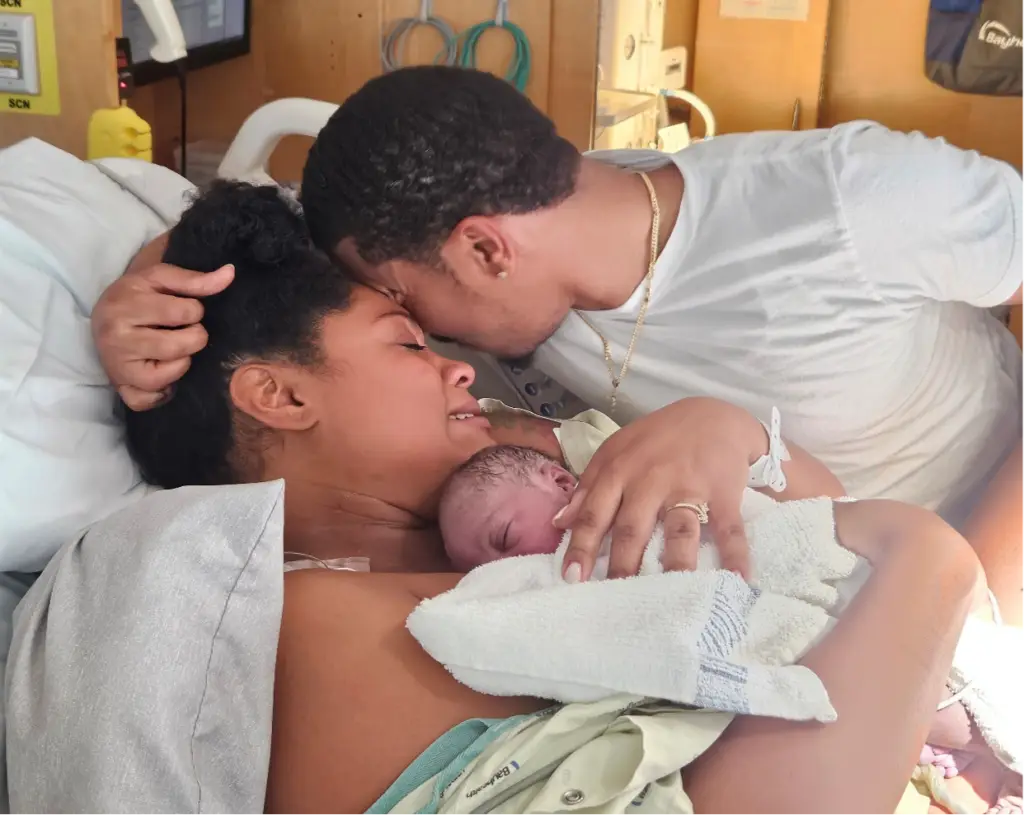  Family bonding with newborn after successful VBAC birth